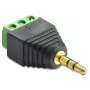 Αντάπτορας DeLOCK 65419 3,5 mm 3p μαύρο πράσινο ασημί