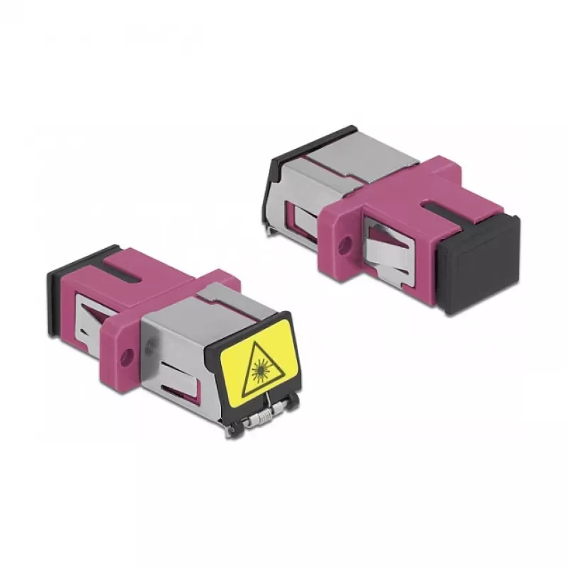 Ζεύκτης οπτικής ίνας DeLOCK 86891 SC Simplex υποδοχή σε SC Simplex υποδοχή Multimode μωβ