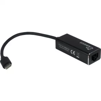 Inter-Tech Argus IT-811 - προσαρμογέας δικτύου - USB-C - Gigabit-Ethernet - μαύρο (88885438)