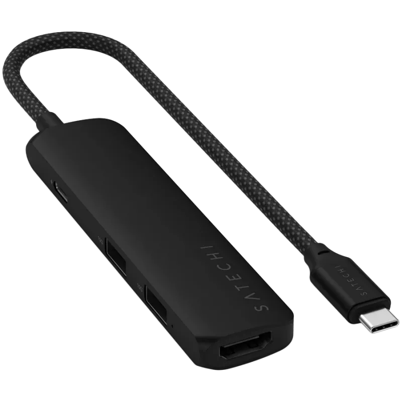 Satechi ST-P4SK Hub διασύνδεσης USB Type-C 10000 Mbit/s Μαύρο