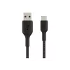 Πλεκτό καλώδιο USB-C σε USB-A 3m μαύρο