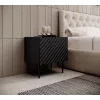 Κομοδίνο Cama ONDA 50x40x54 cm μαύρο MDF/μοριοσανίδα σετ 2 τεμ.