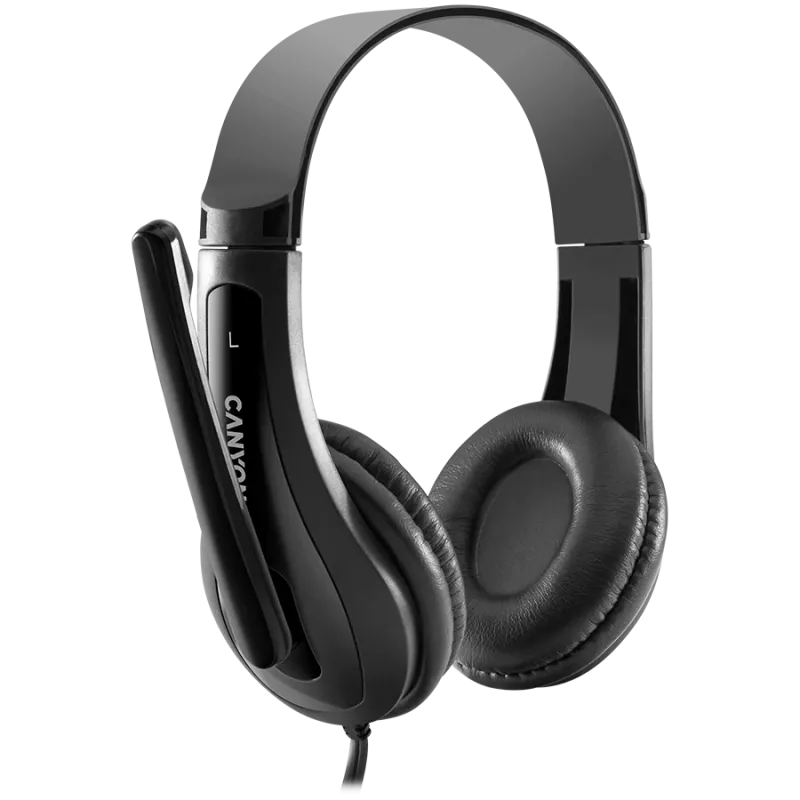 CANYON PC-Headset HSC-1 PC Mic Flat 2m μαύρο