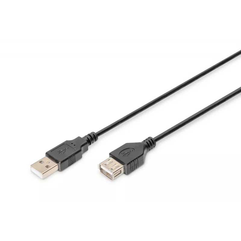Digitus ASSMANN Basic - Καλώδιο επέκτασης USB - USB Type A, 4 ακίδων (M) - USB Type A, 4 ακίδων (W) - 3 m (USB/USB 2.0) - Χυτό - Μαύρο (AK-300200-030-S)