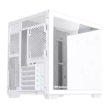 Κουτί υπολογιστή DarkFlash B275 (λευκό) Mid-Tower συμβατό με ATX, μπροστινό I/O, tempered glass