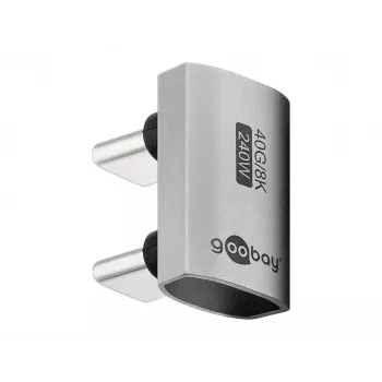Προσαρμογέας/ζεύκτης USB-C Goobay 74446 ασημί επαφές νικέλιο/χρυσός