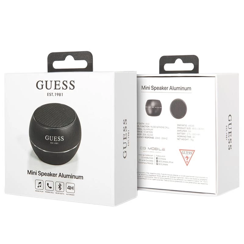 Φορητό ηχείο Guess Mini ηχείο Bluetooth 3 W μαύρο
