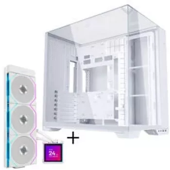 Lian Li O11 Vision Compact Κουτί Bundle + HydroShift II LCD-S 360TL AiO - Λευκό