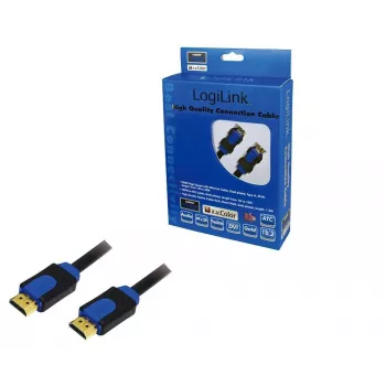 Καλώδιο HDMI LogiLink High Speed, με Ethernet καλώδιο, 1,0 m για μετάδοση ήχου, βίντεο και δεδομένων Ethernet (CHB1101)