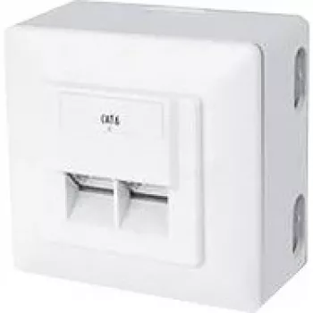 Κουτί πρίζας RJ-45 λευκό ShiverPeaks BS74272-SET