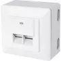 Κουτί πρίζας RJ-45 λευκό ShiverPeaks BS74272-SET