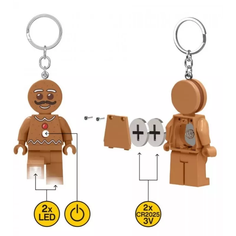 Μπρελόκ φωτάκι Gingerbread Man