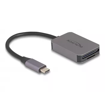 DeLOCK Αναγνώστης καρτών USB Type-C Αλουμίνιο SD Micro SD 5000 Mbit/s