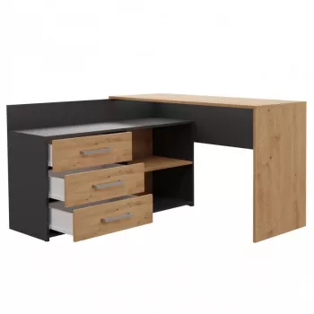 Γωνιακό γραφείο υπολογιστή Topeshop DANY ANT/ART KPL σχήμα L μοριοσανίδα