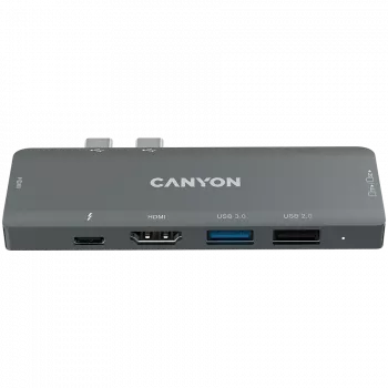 Canyon DS-5 USB 2.0 Type-C Γκρι Αναγνώστης καρτών SD 60 Hz