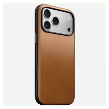 Θήκη κινητού Nomad Modern Leather Case Cover για iPhone 17 Pro Max, 17,5 cm (6,9 ίντσες), Tan, δέρμα + PC/TPU