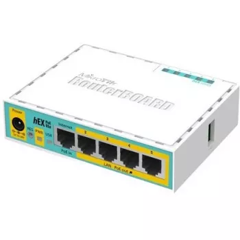 Mikrotik hEX PoE lite ενσύρματος δρομολογητής Fast Ethernet λευκό