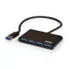 Port Designs PORT Connect 900121 Διανομέας USB 3.0 4 θυρών, 4x USB 3.0, 5 Gbps, καλώδιο 30 cm, μαύρο