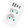 Πολύπριζο MACLEAN MCE249 F/W – 2x πρίζες ρεύματος (16A + 6A) και 4x USB (2x A, 2x C PD 20W)