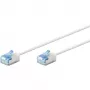 Ultra-Flexibles Καλώδιο patch Cat.6a λεπτό, U/FTP (Λευκό, 1 μέτρο,…