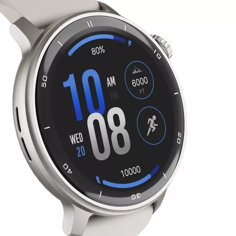 Smartwatch Stelio Activ GPS 46 mm Ασημί STSWA101SR, GPS, θήκη 46 mm