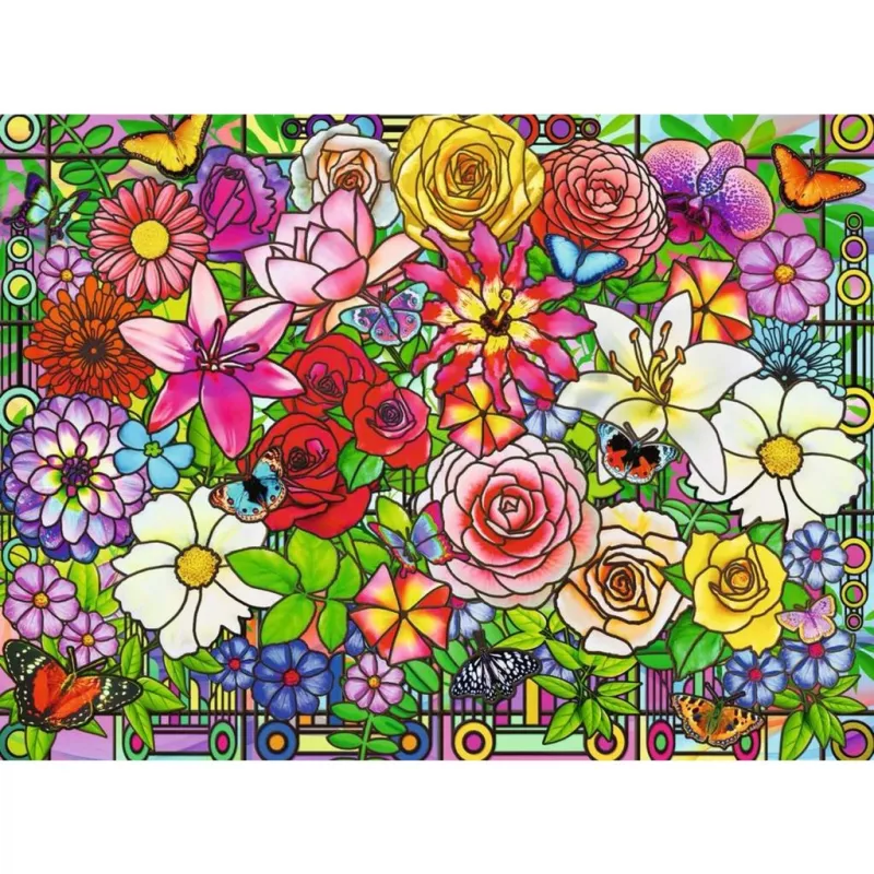 Ravensburger Feel Well & Puzzle - Blumenfenster, 100 τεμάχια, απτικά στοιχεία