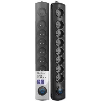 Προστασία υπέρτασης Qoltec 50113 μαύρο 8 έξοδοι AC 230 V 1,8 m