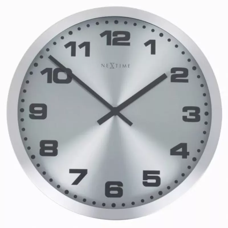 NeXtime Επιτοίχιο ρολόι 2906zw Mercure, Ø25 cm, Ασημί