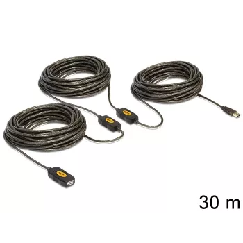 Καλώδιο USB DeLOCK 30m USB2.0 USB A μαύρο