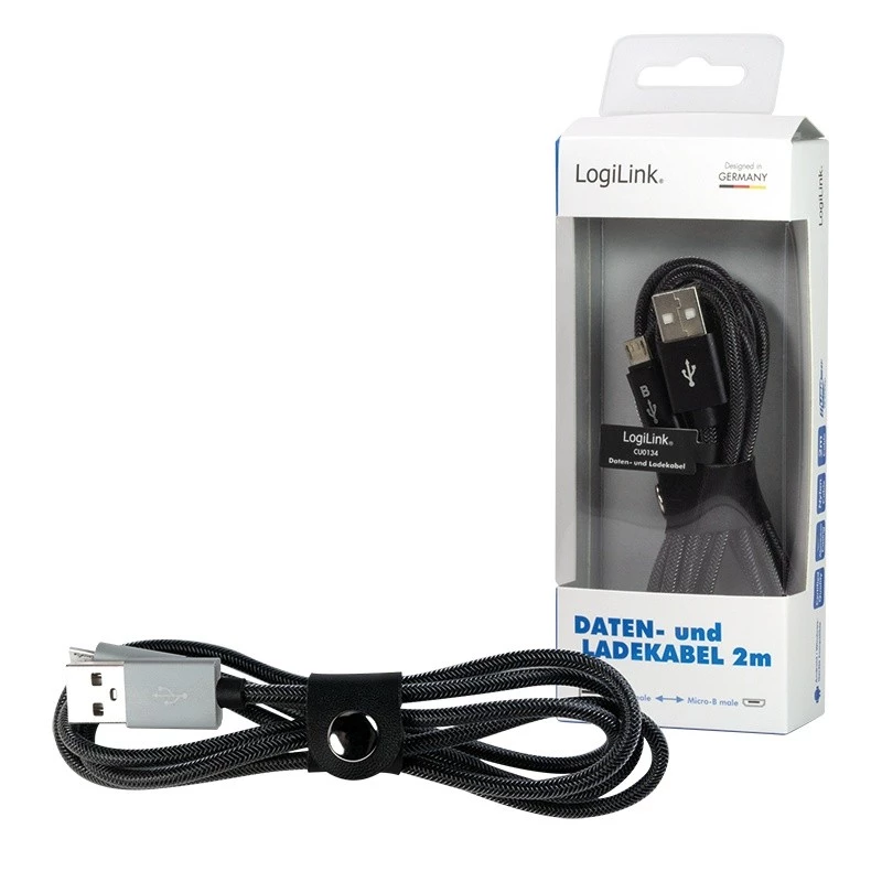 Καλώδιο συγχρονισμού και φόρτισης USB-A σε βύσμα Micro-B 2m