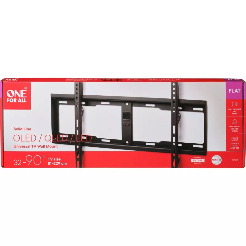 Βάση τοίχου One For All WM4611 2,13 m (84 ίντσες) Μαύρο
