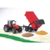 Μοντέλο τρακτέρ BRUDER Massey Ferguson 7480 με ανατρεπόμενο ρυμουλκούμενο