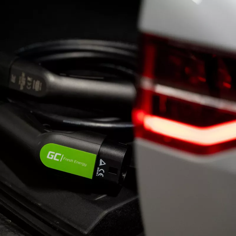 Καλώδιο φόρτισης για ηλεκτρικά οχήματα Green Cell EV13 Μαύρο Type 2 5m