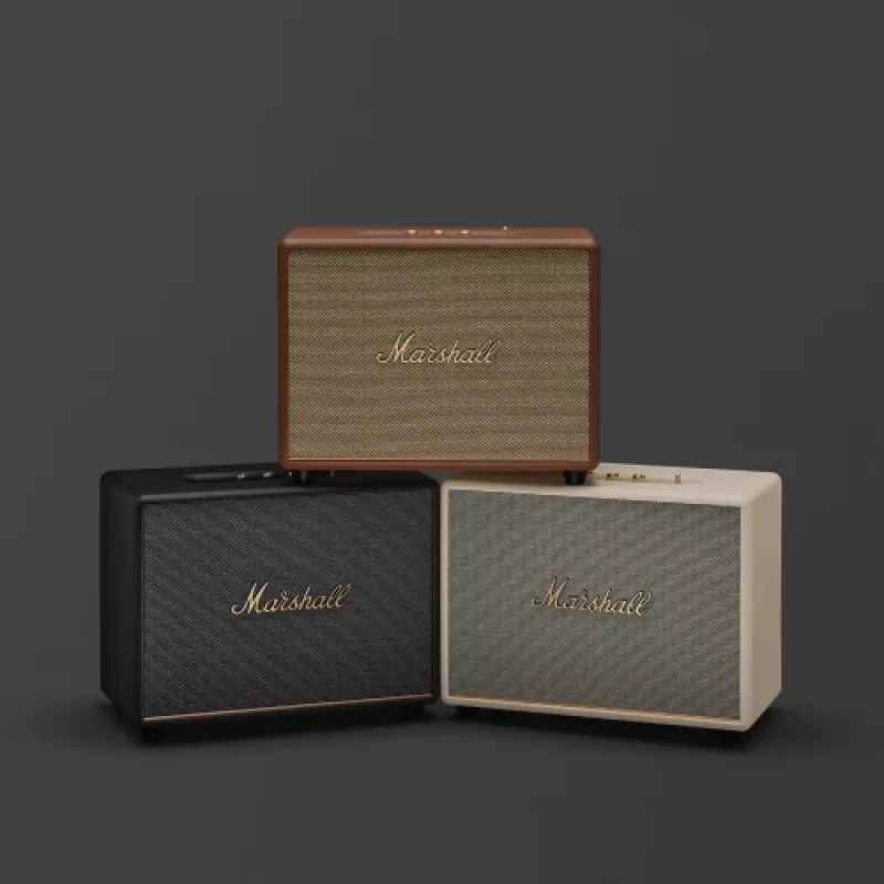 Ασύρματο ηχείο MARSHALL Woburn III Brown — Multiroom, Bluetooth, Wi‑Fi, αναλογικές είσοδοι