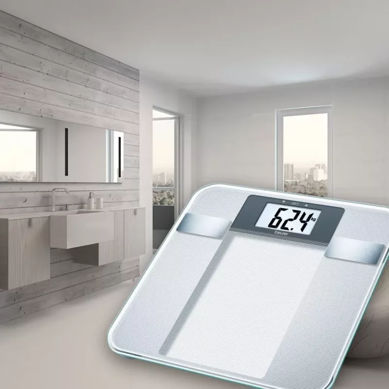 Beurer BG 13 Square Γκρι, Διαφανές ηλεκτρονική ζυγαριά σώματος