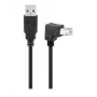 Microconnect USBAB2ANGLED Καλώδιο USB USB 2.0 2 m USB A USB B μαύρο