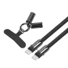 Καλώδιο 2in1 USB-C 1m μαύρο