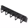 Patch panel ROLINE 19 ιντσών 2HE, κανάλι καλωδίων 85x60mm, χαλύβδινο κουτί, Μαύρο
