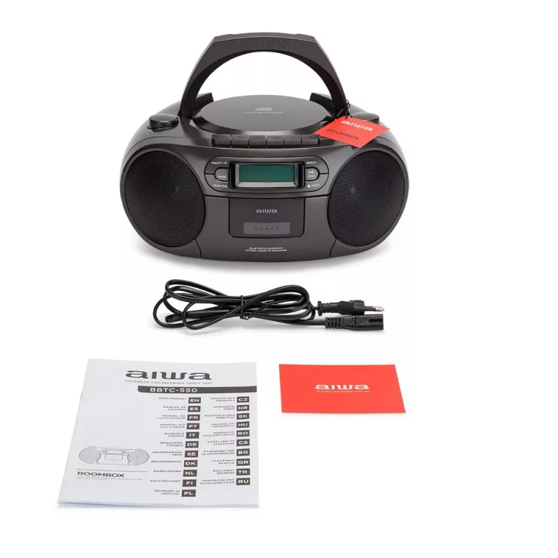 Φορητό στερεοφωνικό σύστημα Aiwa BBTC-550BK Digital 6 W FM PLL Μαύρο