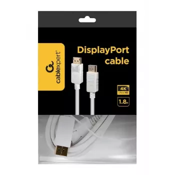 Καλώδιο DisplayPort Gembird CC-DP2-6-W – DisplayPort σε DisplayPort, 1,8 m, λευκό