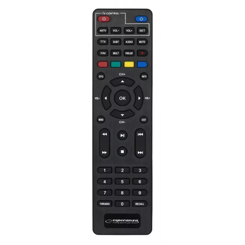Esperanza EV106P αποκωδικοποιητής DVB-T2 H.265/HEVC, HDMI, SCART, USB, PVR, μαύρος
