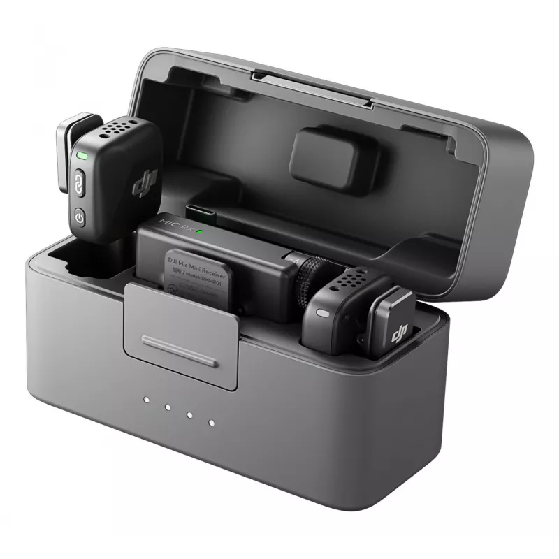 DJI Mic Mini (2 TX + 1 RX + Θήκη φόρτισης) Ασύρματο κιτ μικροφώνου - σκούρο γκρι