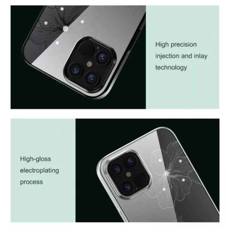 Προστατευτική θήκη Devia Crystal Flora για iPhone 12 mini, μπλε