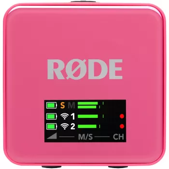 Ασύρματο μικρόφωνο RODE Wireless GO III Ροζ — συμπαγές δικάναλο σύστημα πομπού και δέκτη