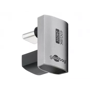 Goobay προσαρμογέας USB-C 180° σχήματος U USB4 - βύσμα αρσενικό σε υποδοχή θηλυκή (74445)