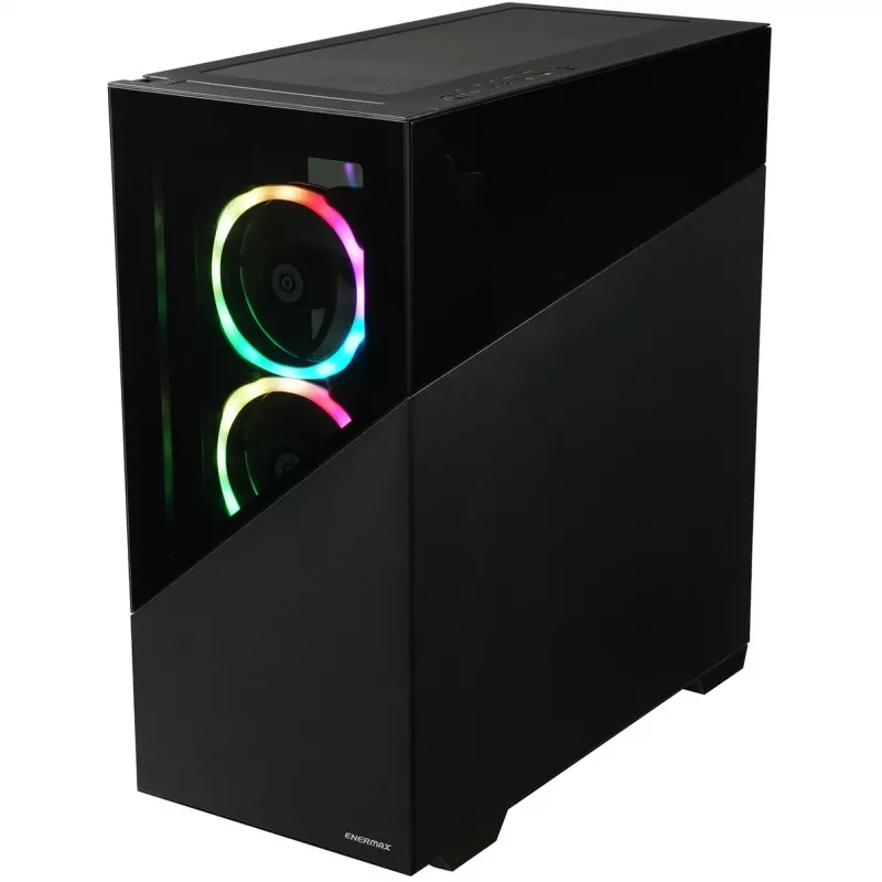 Enermax K8 - Midi Tower - PC - Μαύρο - ATX - micro ATX - Mini-ITX - SPCC - Γυαλί με σκλήρυνση - Gaming (ECA-EK8-BB-ARGB)
