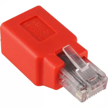 Wentronic Goobay CAT 5e RJ45 βύσμα αρσενικό/υποδοχή θηλυκή, Crossover - για δίκτυα 100-MHz (68912)
