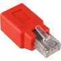 Wentronic Goobay CAT 5e RJ45 βύσμα αρσενικό/υποδοχή θηλυκή, Crossover - για δίκτυα 100-MHz (68912)