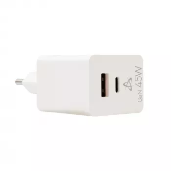 Φορτιστής τοίχου SBOX Home Charger HC-45 45W GaN διπλής εισόδου