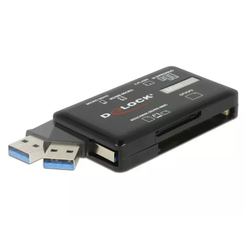 DeLOCK SuperSpeed Αναγνώστης καρτών USB CF SD Micro SD MS M2 xD 5 Gbps